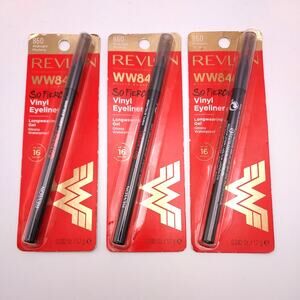 LOT OF 3 Revlon So Fierce Vinyl Eyeliner 860 MIDNIGHT MYSTERY Waterproof NEW